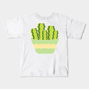 Cute green cactus in a pot Kids T-Shirt